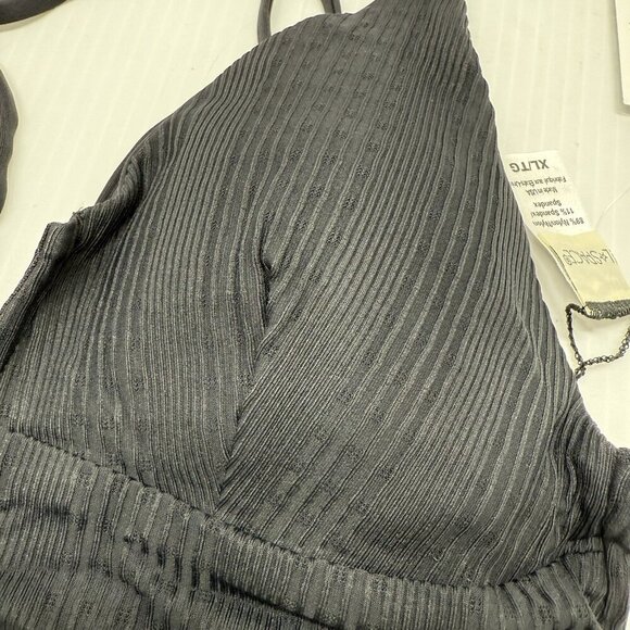 L Space Women's Black Siren V-Wire Front Bikini Top Size XL - Picture 5 of 9